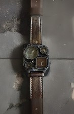 Usado, Relógio de duelo artesanal feito à mão com bússola e termômetro gótico steampunk comprar usado Usado, Relógio de duelo artesanal feito à mão com bússola e termômetro gótico steampunk comprar usado  Enviando para Brazil