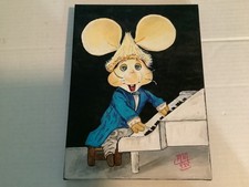TOPO GIGIO Mouse ORIGINAL pintura tela 9x12 THE ED SULLIVAN SHOW TV, usado comprar usado  Enviando para Brazil