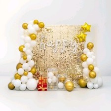Decorações de parede painel lantejoulas dourado cintilante quadrado profissional Kate comprar usado  Enviando para Brazil