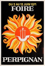 Grande affiche originale d'occasion  Perpignan-