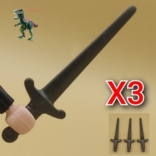 X3 Playmobil Espada Cinza Escuro Cavaleiro Medieval - Soldado Guerreiro Templário, usado comprar usado  Enviando para Brazil