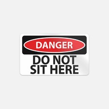 Usado, Adesivo adesivo vinil placa slogan Danger Do Not Sit Here comprar usado  Enviando para Brazil