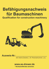 Fahrausweis baumaschinen bagge gebraucht kaufen  Ense