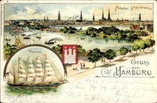 Litho hamburg altstadt gebraucht kaufen  Berlin