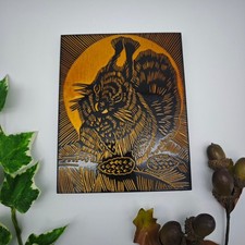 Holzbild eichhörnchen handges gebraucht kaufen  Deutschland
