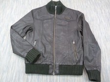 Superdry leather bomber for sale  SEVENOAKS