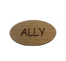 Personalizado Madera Nombre Insignia Pasador Trabajo Estudiante Etc comprar usado  Enviando para Brazil