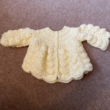 Hand knitted yellow for sale  Shipping to Ireland