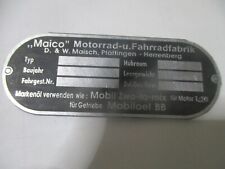 Typenschild maico plate gebraucht kaufen  Deutschland