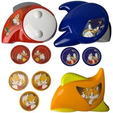 McDonalds Sonic X Disc Shooter brinquedo lançador X 3 juntas caudas refeição feliz 2006 comprar usado  Enviando para Brazil