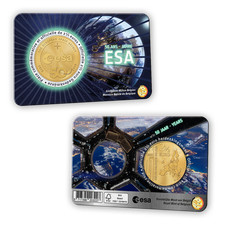 Coincard 2.5€ Euros Belgique 2025 ESA Space Version FR, używany na sprzedaż  Wysyłka do Poland