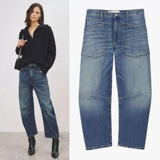 Calça jeans feminina Nili Lotan vintage azul ajuste tornozelo algodão ultra macio descontraído comprar usado  Enviando para Brazil