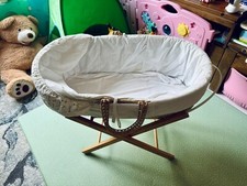 Moses basket natural for sale  LONDON