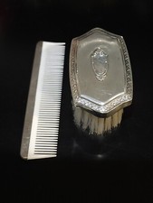 CONJUNTO DE PENTE E ESCOVA VINTAGE Web Pewter BABY - SEM MONOGRAMA, usado comprar usado  Enviando para Brazil
