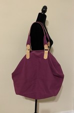 Bolsa tote de fim de semana vintage anos 80 Gap Clothing Co lona tamanho grande ameixa roxa comprar usado  Enviando para Brazil