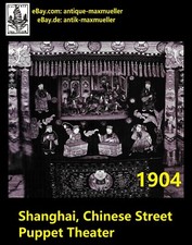 China Shanghai Chinese Street Puppet Theater orig. foto 1904 bom tamanho comprar usado  Enviando para Brazil