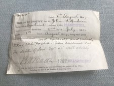 Original 1907 signed for sale  WARWICK