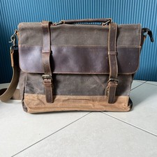 Canvas leather messenger d'occasion  La Garenne-Colombes