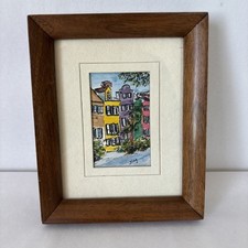 Miniature signed watercolor for sale  Machias