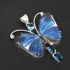 Pingente borboleta pedra preciosa topázio azul vidro dicróico extravagante 2,64" DP-4113 comprar usado Pingente borboleta pedra preciosa topázio azul vidro dicróico extravagante 2,64" DP-4113 comprar usado  Enviando para Brazil