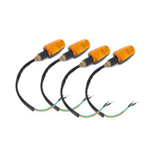 Usado, Indicador pisca-pisca luz sinais de seta motocicleta 6 volts 6V com lente âmbar 4 peças comprar usado  Enviando para Brazil