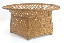 Cesta de armazenamento de vime marrom tecido vintage seis pés de bambu comprar usado Cesta de armazenamento de vime marrom tecido vintage seis pés de bambu comprar usado  Enviando para Brazil