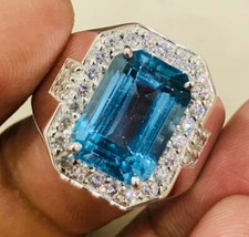 Citrino Y Onix Piedra Preciosa Con 925 Plata de Ley 2 Anillo para Hombres AJ49 comprar usado  Enviando para Brazil