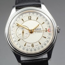 Usado, [Exc+5] Vintage ORIS Ponteiro Data 7461 36mm Mostrador Prata Relógio Automático Masculino comprar usado  Enviando para Brazil