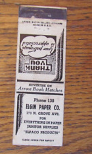 CAPA PARA LIVRO DE FÓSFOROS LOW PHONE # 138: ELGIN PAPER COMPANY ELGIN, IL MATCHCOVER -B14 comprar usado  Enviando para Brazil