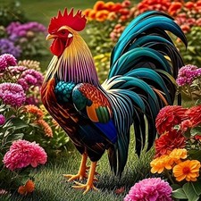 Rooster yard stake for sale  USA