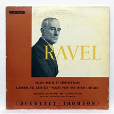 FREITAS-BRANCO ⸺  RAVEL pavane, alborada, valses ⸺  DUCRETET-THOMSON 10" LP EX+ comprar usado  Enviando para Brazil