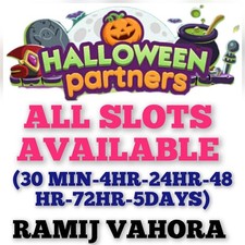 1 x SLOTS PARA PARCEIROS - EVENTO DE PARCEIROS DE HALLOWEEN (100% GARANTIDO COMPLETO) PARCEIROS comprar usado  Enviando para Brazil