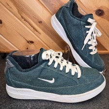 Tênis Nike anos 90 quadra de tênis GTS vintage lona masculino logotipo verde 8,5 comprar usado  Enviando para Brazil