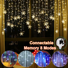 Led snowflake curtain for sale  NORTHAMPTON
