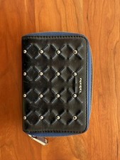 Carteira bifold masculina Diesel cravejada padrão diamante bom estado luxo compacta comprar usado  Enviando para Brazil
