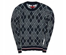 TOMMY HILFIGER sweter w kształcie rombu z częścią wełny XL na sprzedaż  PL