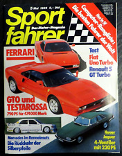 Sportfahrer 05/85 Ferrari GTO/Ferrari Testarossa,Golf GTI Katalysator,Fiat Uno T, usado comprar usado  Enviando para Brazil