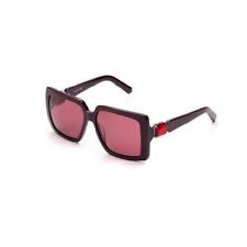 Óculos de sol Swarovski SK351 69S borgonha tamanho grande armação de plástico 56-14-140, usado comprar usado  Enviando para Brazil