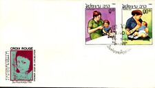 Enfermera lactante inmunización medicina sanitaria 1985 laos 2 fdc segunda mano  Embacar hacia Mexico