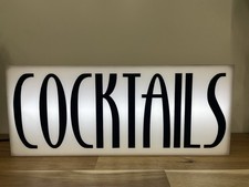 Cocktails light box for sale  LONDON