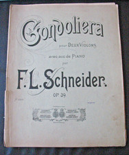 Partition schneider gondoliera d'occasion  Aurillac