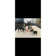 Conjunto vintage de 3 estatuetas de cachorro Boston Terrier porcelana osso miniatura comprar usado  Enviando para Brazil