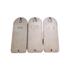 Caja de Señal Railwayana Traffolite 3 Palancas Placa No. 5, 13 y 14. 7,5" X 3" segunda mano  Embacar hacia Mexico