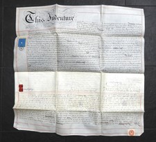 1876 antique indenture for sale  COLCHESTER