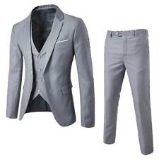 Conjunto de terno slim fit masculino 3 peças blazer de um botão jaqueta colete com conjuntos de calças  comprar usado  Enviando para Brazil