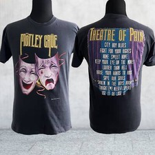 Usado, Camiseta unissex preta algodão Motley Crue Theatre Of Pain 1985 P-5XL VM9070 comprar usado  Enviando para Brazil