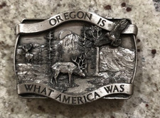 FIVELA DE CINTO VINTAGE OREGON IS WHAT AMERICA WAS 1981 BERGAMOTA FEITA NOS EUA - VEJA FOTOS comprar usado  Enviando para Brazil