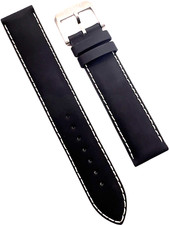 TISSOT - PULSEIRA - COURO GENUÍNO E BORRACHA - 19MM - PRETO - NOS comprar usado  Enviando para Brazil