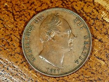 1837 halfpenny william for sale  BOSTON