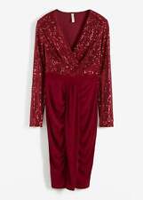 Pailletten kleid dunkelrot gebraucht kaufen  Deutschland